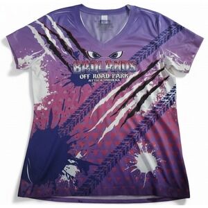 Badlands Offroad Park Attica Indiana Purple Womens S/S Shirt Sz XXL
